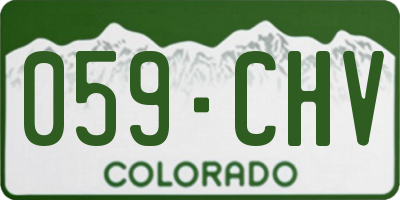 CO license plate 059CHV