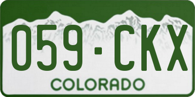 CO license plate 059CKX