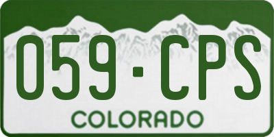 CO license plate 059CPS
