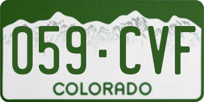 CO license plate 059CVF
