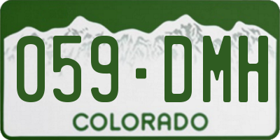 CO license plate 059DMH