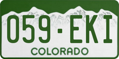 CO license plate 059EKI