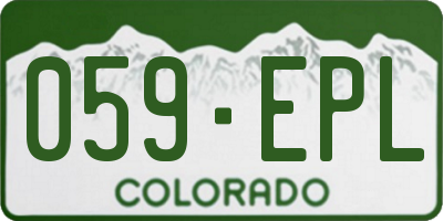 CO license plate 059EPL