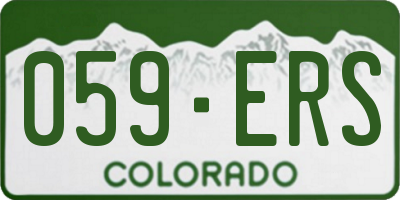 CO license plate 059ERS