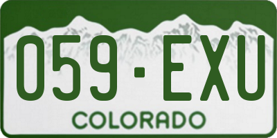 CO license plate 059EXU
