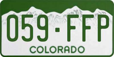 CO license plate 059FFP