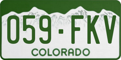CO license plate 059FKV