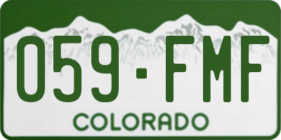 CO license plate 059FMF