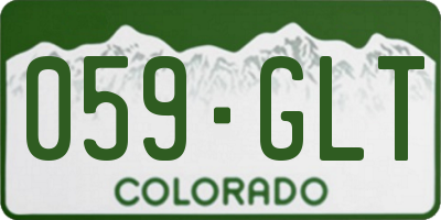 CO license plate 059GLT