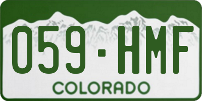 CO license plate 059HMF