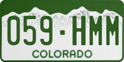 CO license plate 059HMM