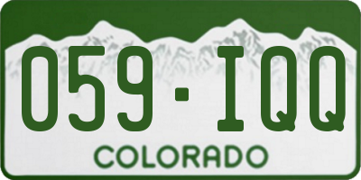 CO license plate 059IQQ