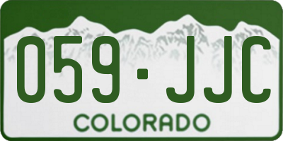CO license plate 059JJC