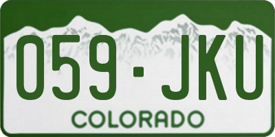 CO license plate 059JKU