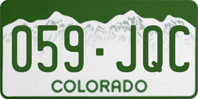 CO license plate 059JQC