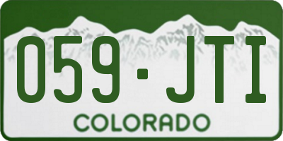 CO license plate 059JTI
