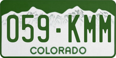 CO license plate 059KMM