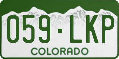 CO license plate 059LKP