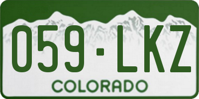 CO license plate 059LKZ