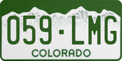 CO license plate 059LMG