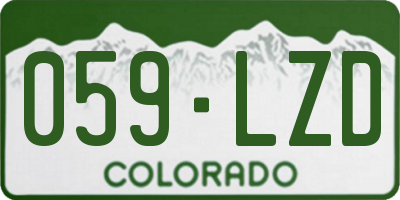 CO license plate 059LZD