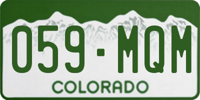 CO license plate 059MQM