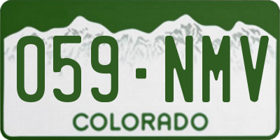CO license plate 059NMV