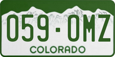 CO license plate 059OMZ