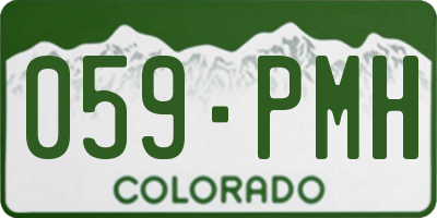 CO license plate 059PMH