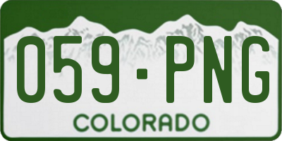 CO license plate 059PNG