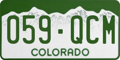 CO license plate 059QCM