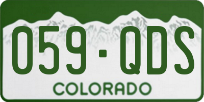 CO license plate 059QDS