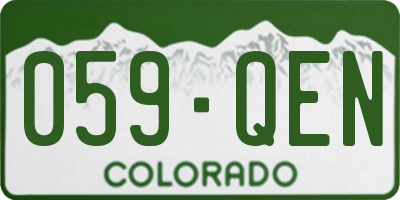 CO license plate 059QEN