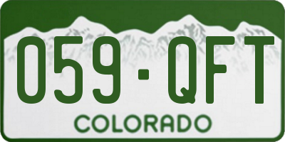 CO license plate 059QFT