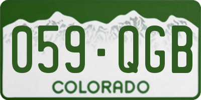 CO license plate 059QGB