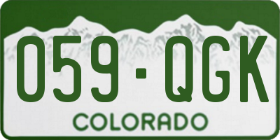 CO license plate 059QGK