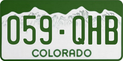 CO license plate 059QHB