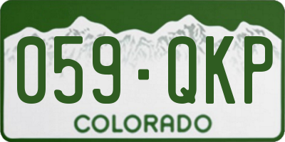 CO license plate 059QKP
