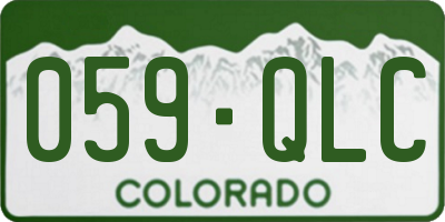 CO license plate 059QLC