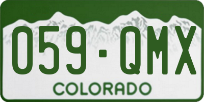 CO license plate 059QMX