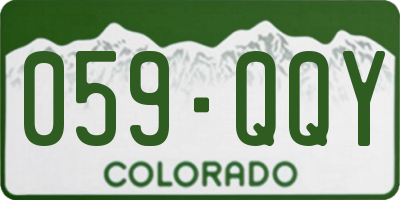 CO license plate 059QQY