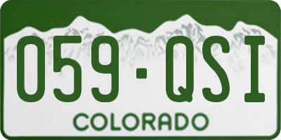 CO license plate 059QSI