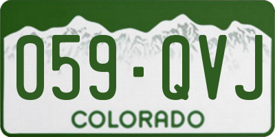 CO license plate 059QVJ