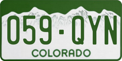 CO license plate 059QYN