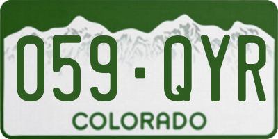 CO license plate 059QYR