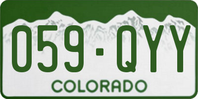 CO license plate 059QYY