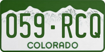 CO license plate 059RCQ