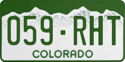 CO license plate 059RHT