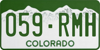 CO license plate 059RMH