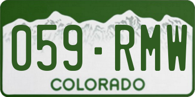 CO license plate 059RMW